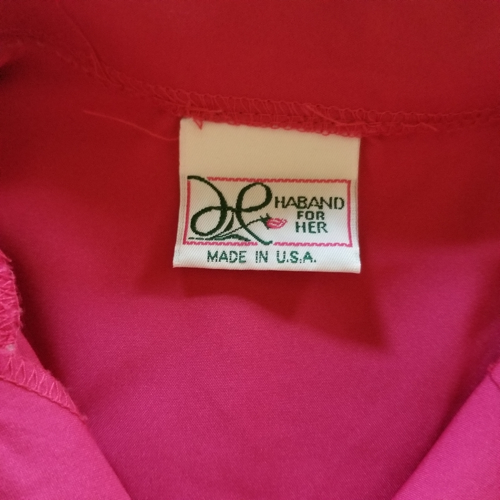 Vtg Fuchsia Button Up - image 5